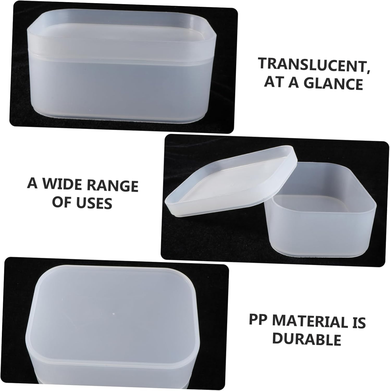 Callaron 1Pc Cosmetic Storage Case with Dustproof Lid