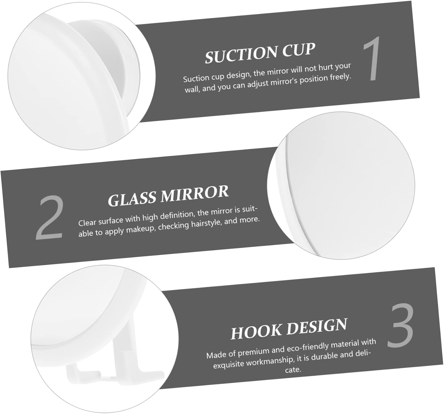 Adjustable Makeup Mirror Wall Mount Round Beauty Mirror