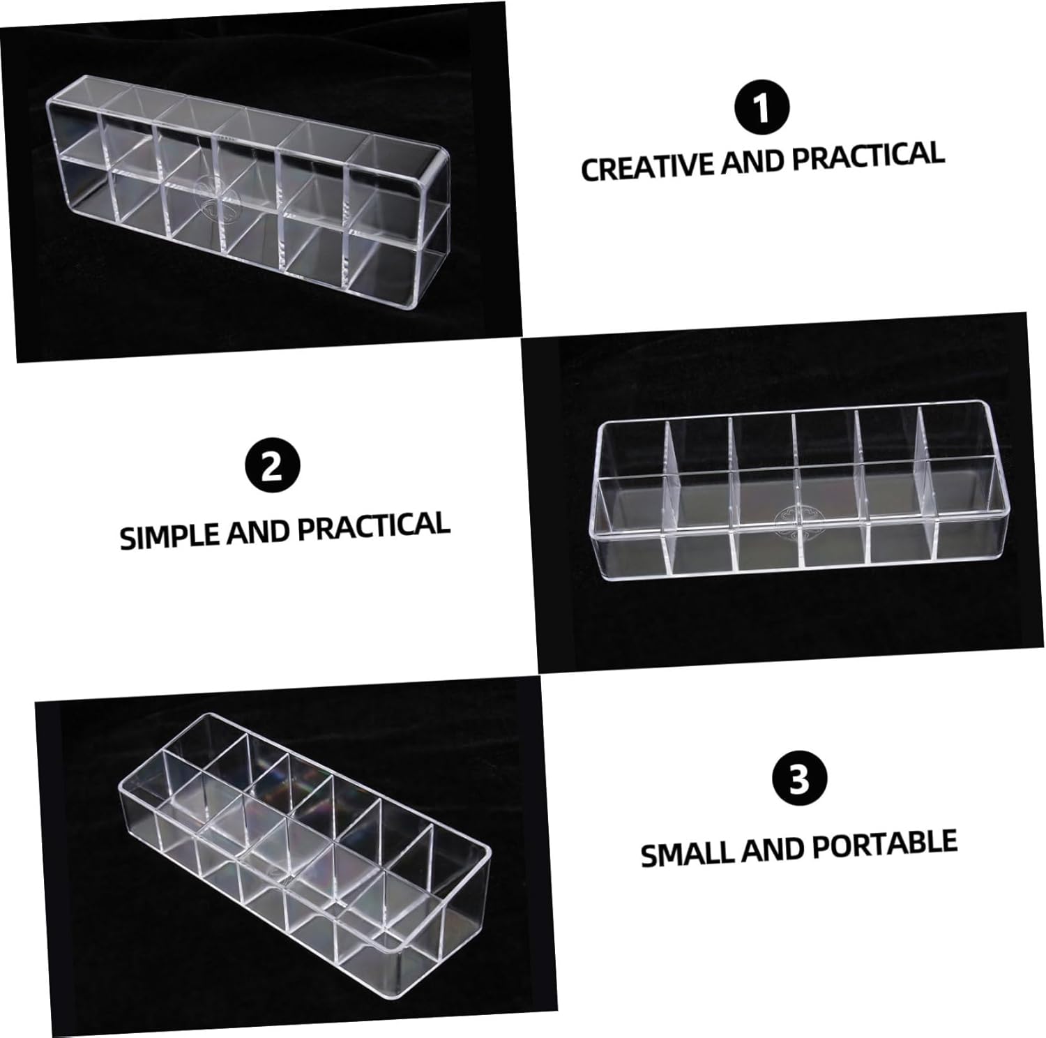 WOONEKY Lipstick Storage Box Organizer