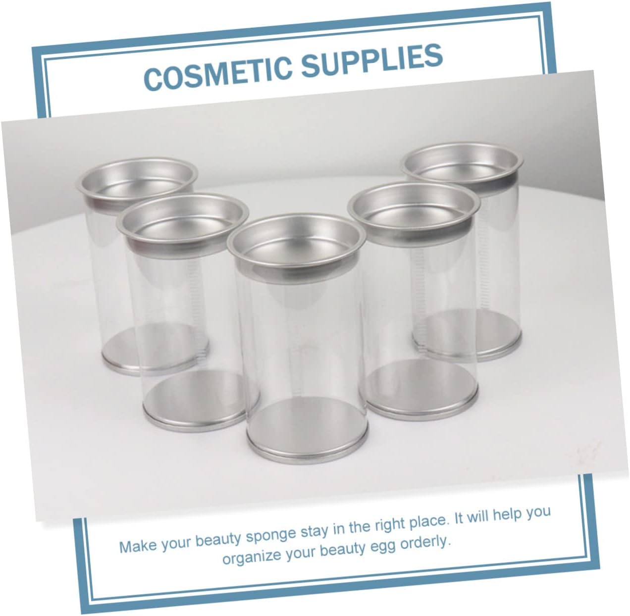 WOFASHPURET 6-Piece Makeup Sponge Box Travel Organizer