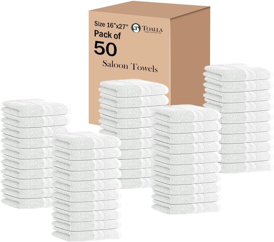 TOALLA 100 Cotton Towel Set of 50 - 16x27in White