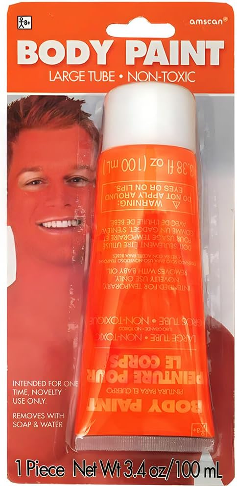 Amscan Orange Body Paint 34 oz Halloween