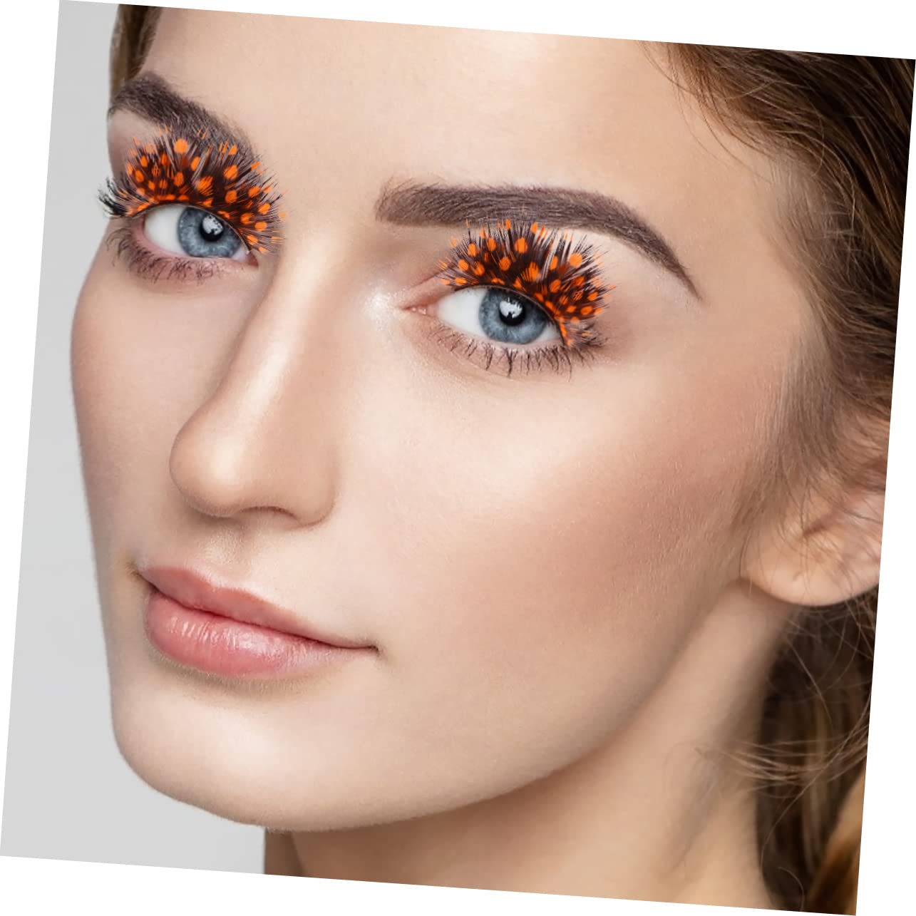 SOIMISS 2 Pairs Wispy Fluffy False Eyelashes Orange