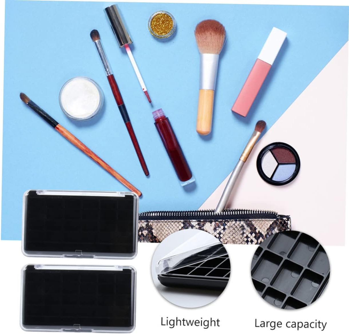 EPIGEIST 2Pcs Color Eyeshadow Storage Boxes