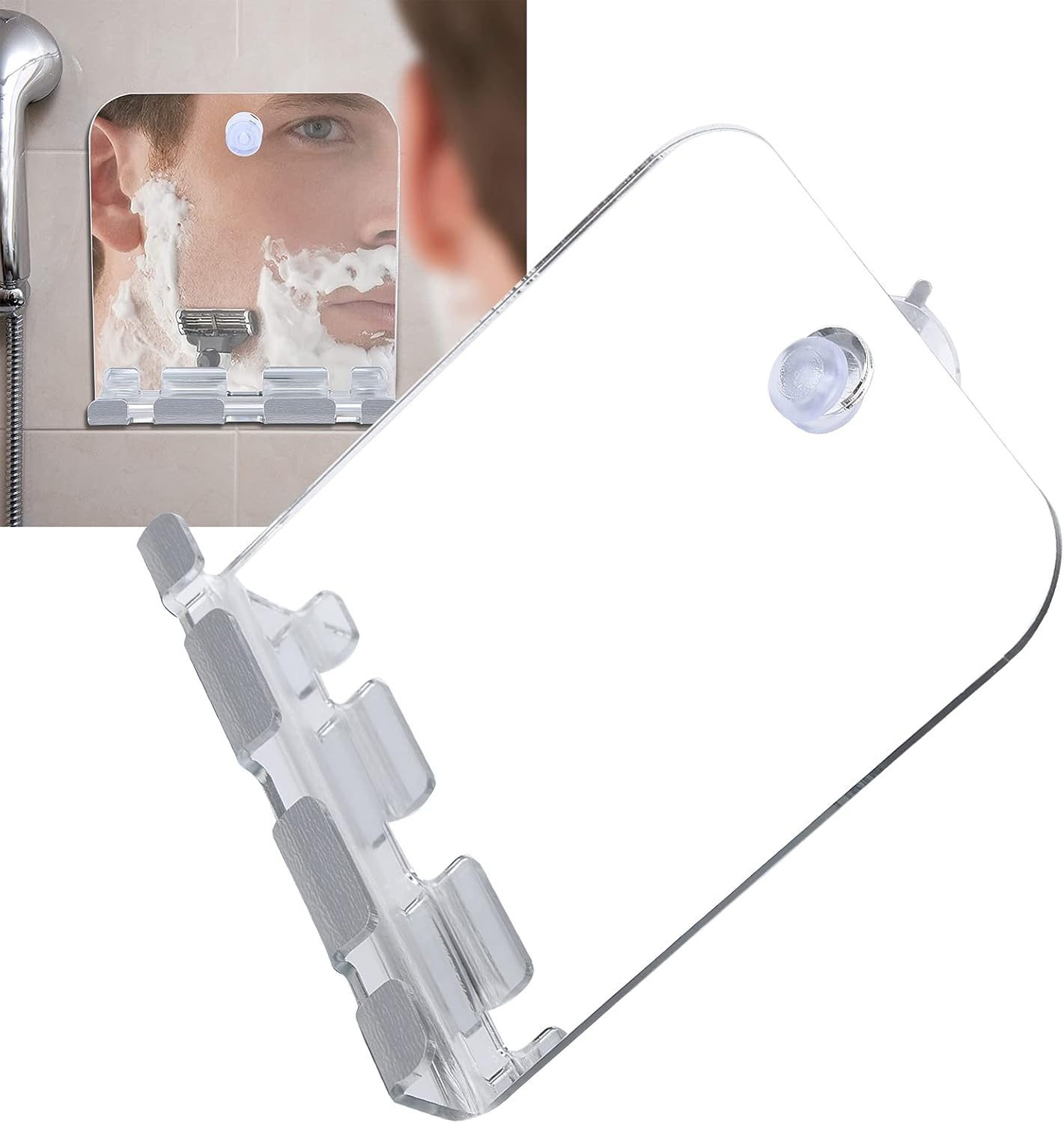 YUYTE Fogless Shower Mirror with Hook and Suction