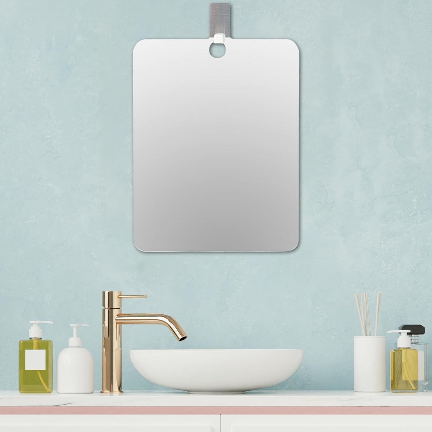 Anti Fog Shower Mirror 20x25cm with Hanging Holes