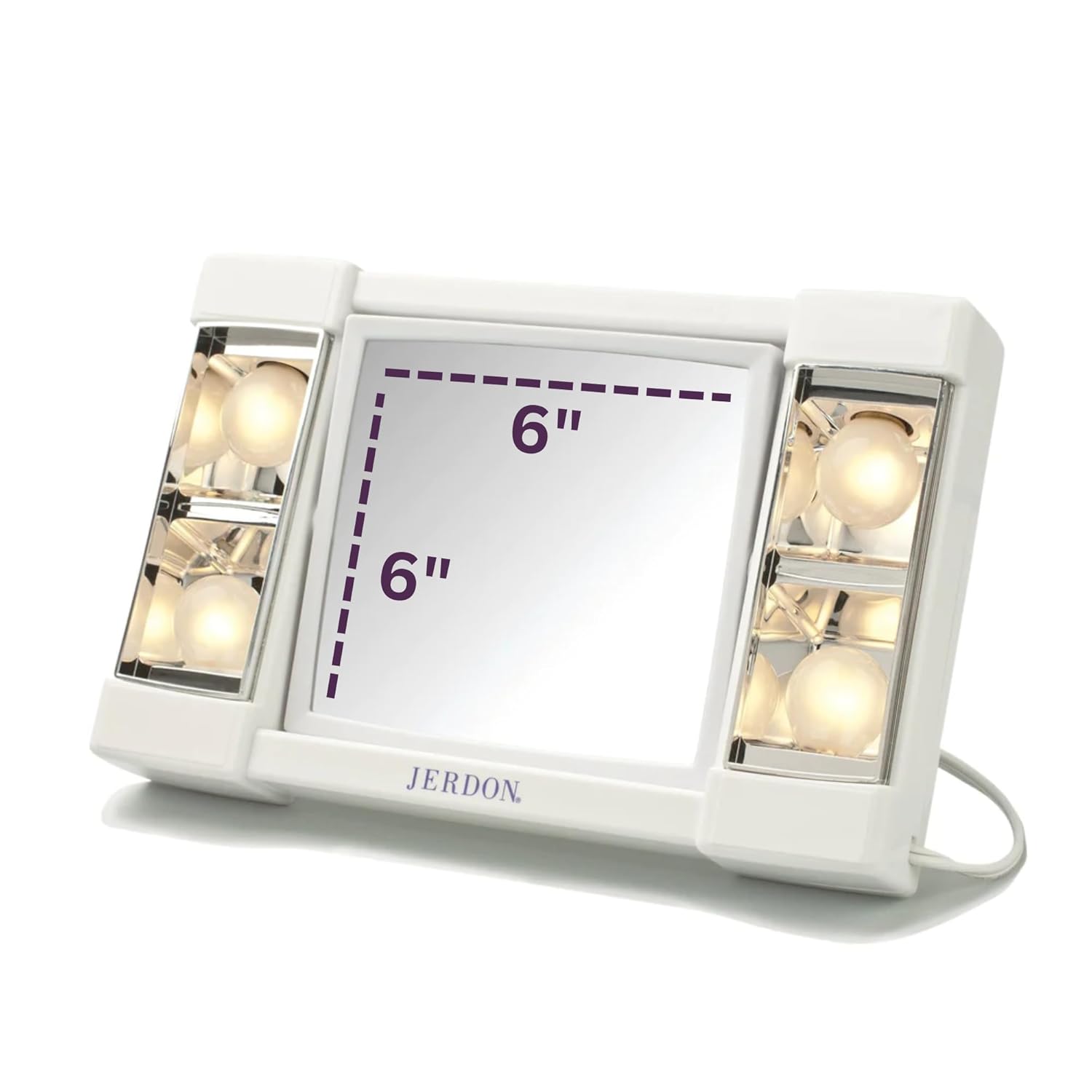 JERDON Two-Sided Makeup Mirror with 3X Magnification