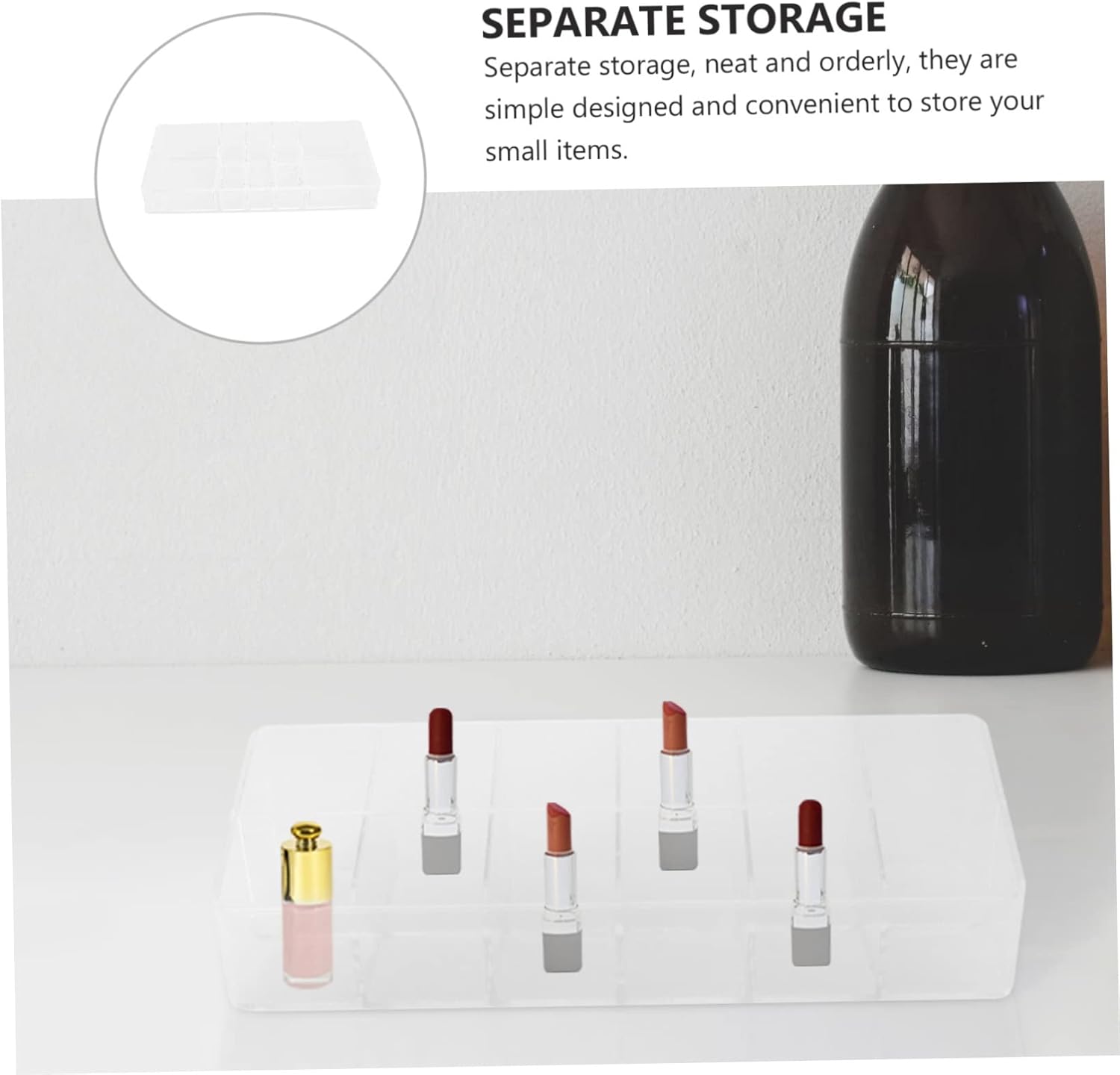 WRITWAA 1Pc Lip Gloss Storage Case Organizer