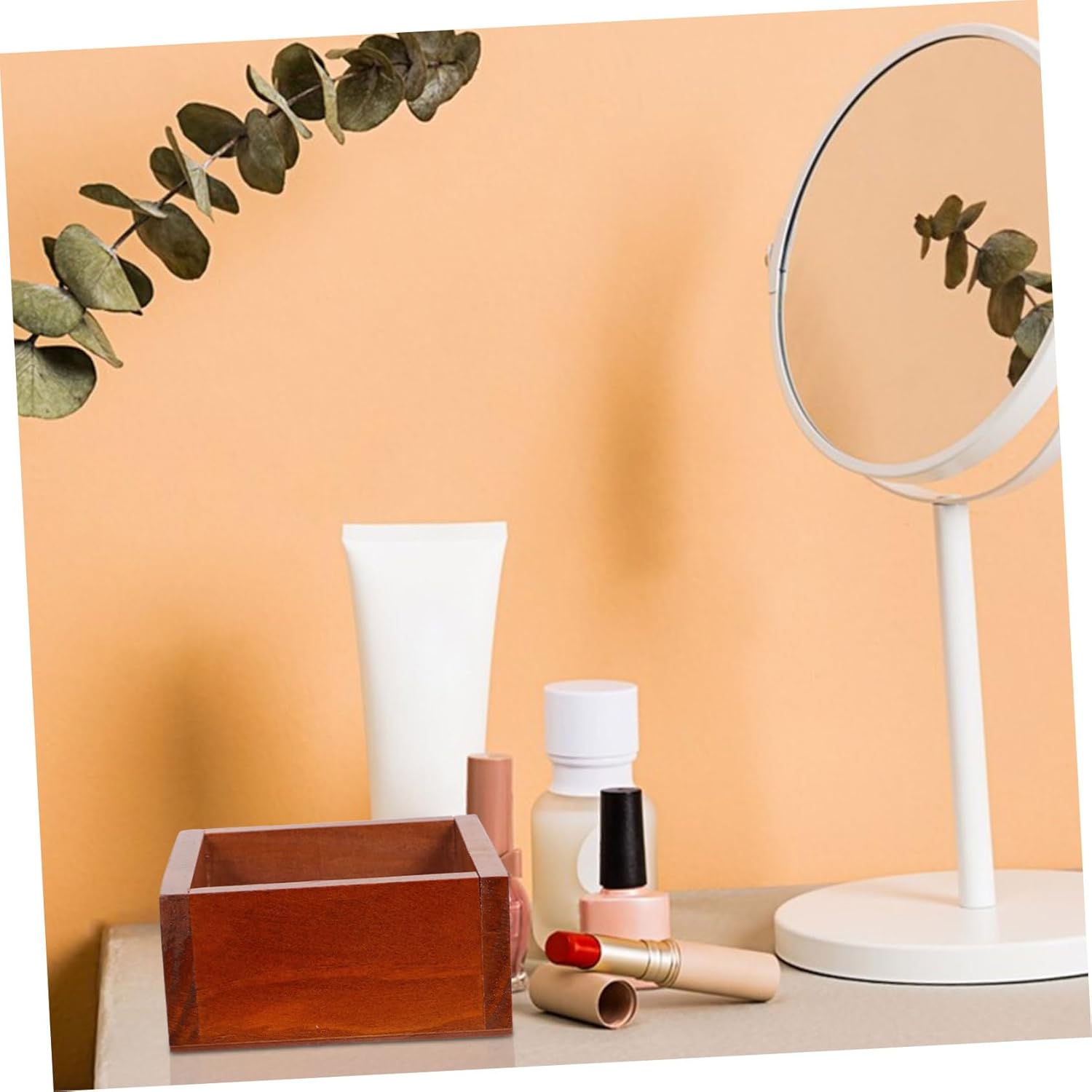 Alipis Vintage Wooden Lipstick Organizer