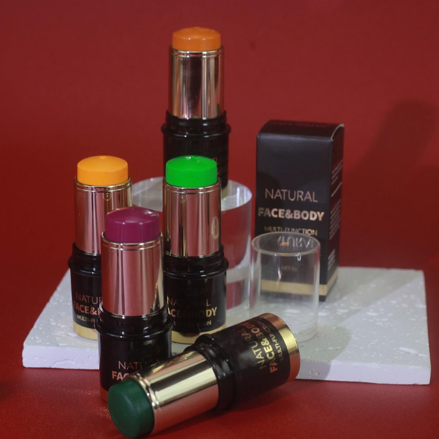 Buildable Cream Stick Makeup for Halloween Cosplay and Sports