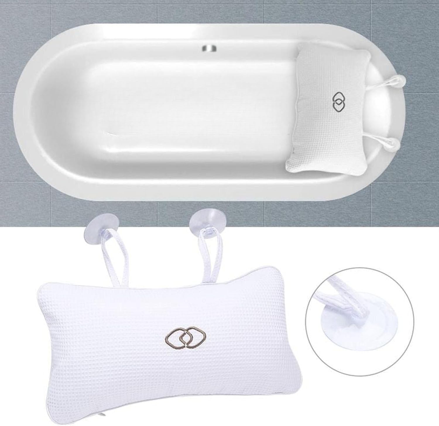 Gooddyiyukey Inflatable Bath Pillow Set