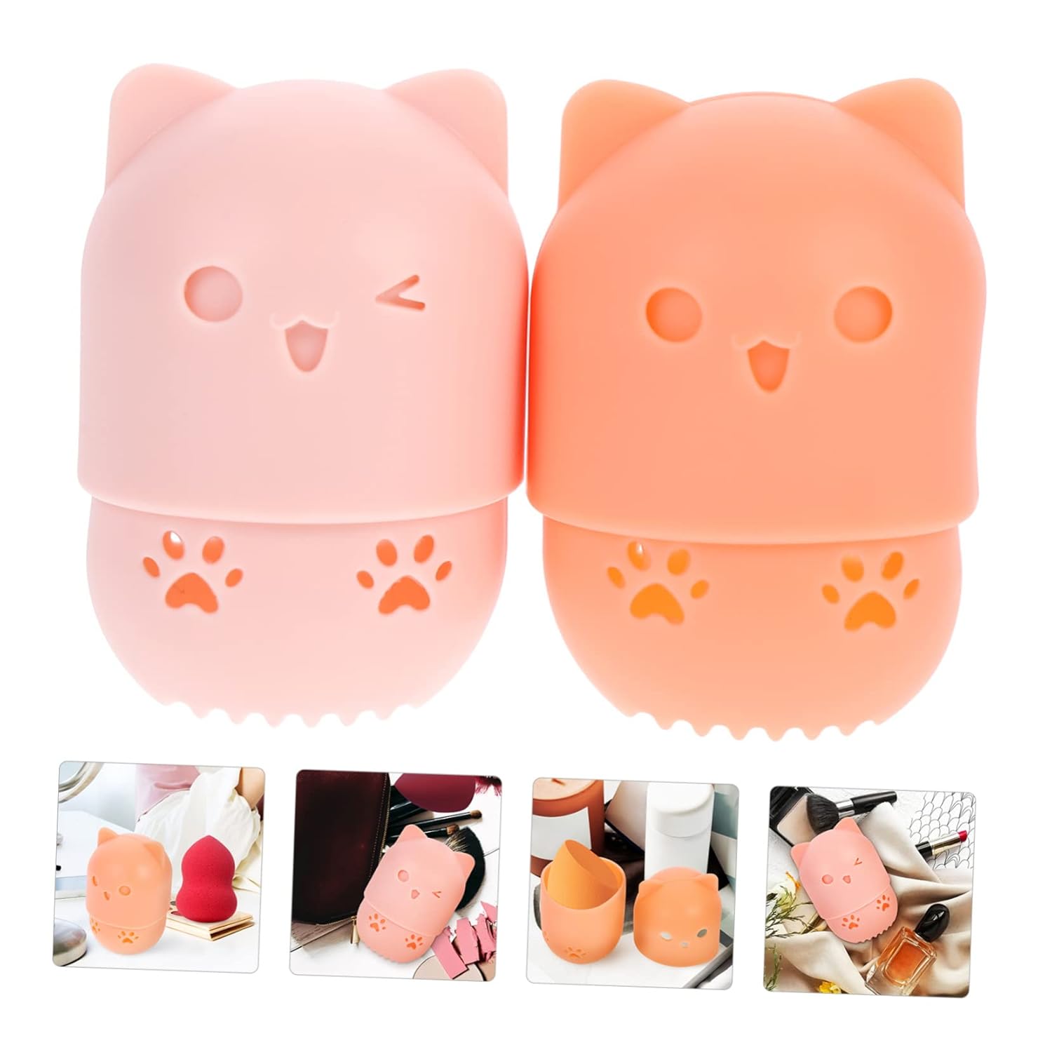 SAFIGLE Cosmetic Sponge Holder Case Organizer