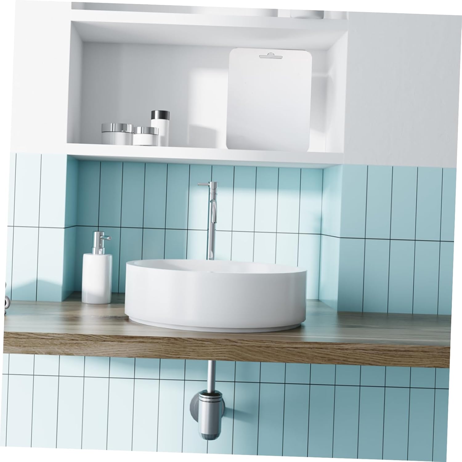 Unbreakable Fogless Vanity Mirror Razor Holder for Shaving and Makeup