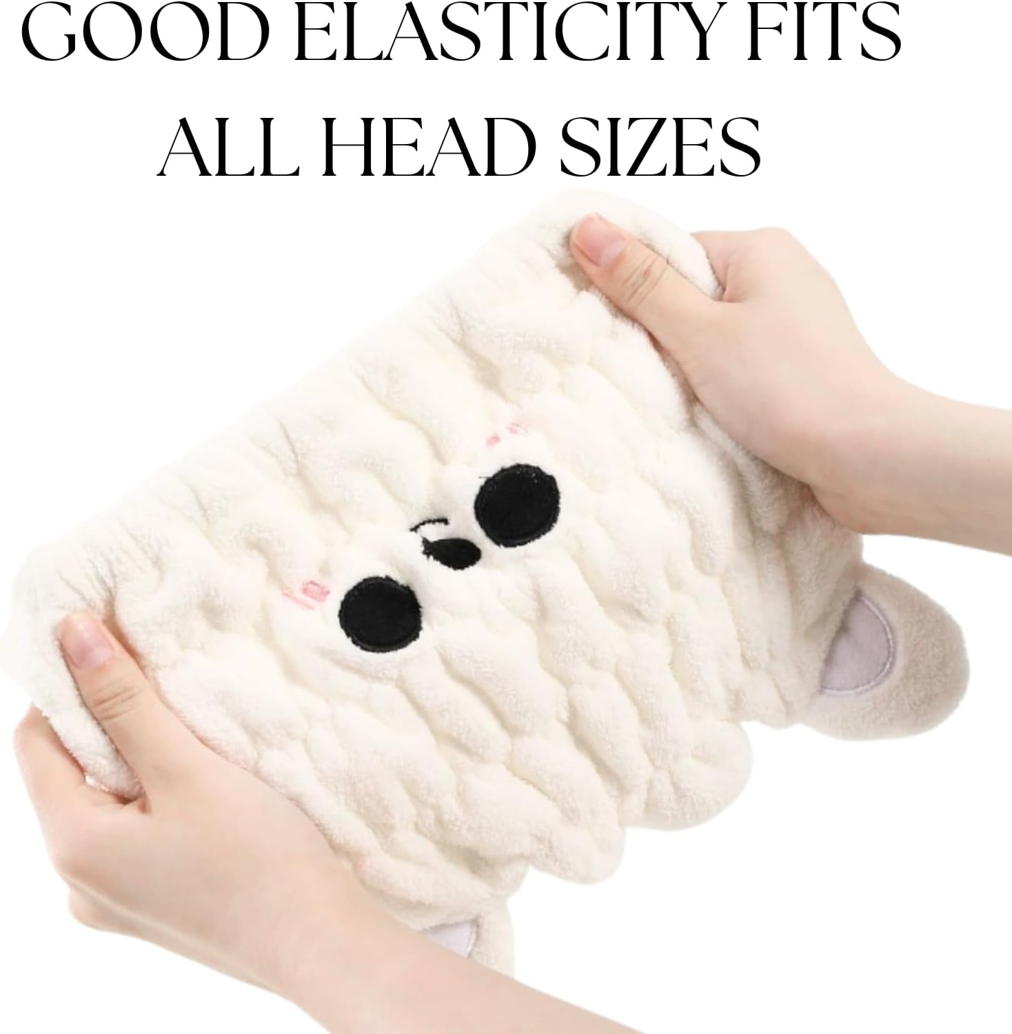 LCBD Microfiber Hair Dry Cap for Kids - Snow Bear Design