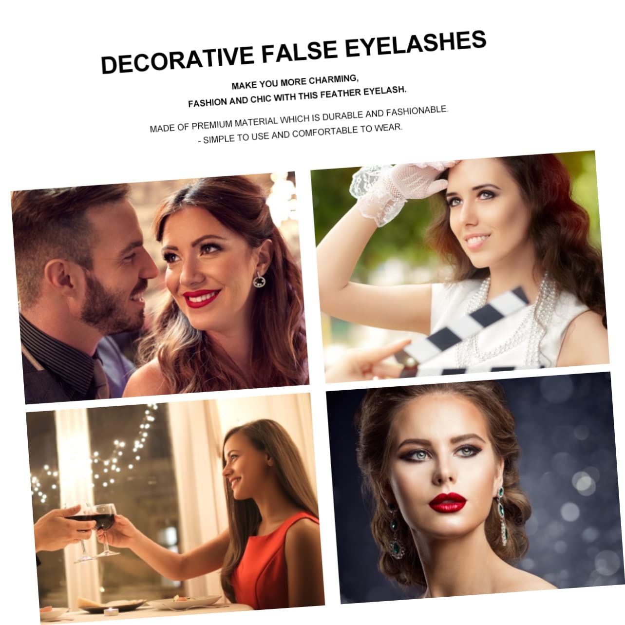 WOONEKY Dramatic Halloween False Lashes Set
