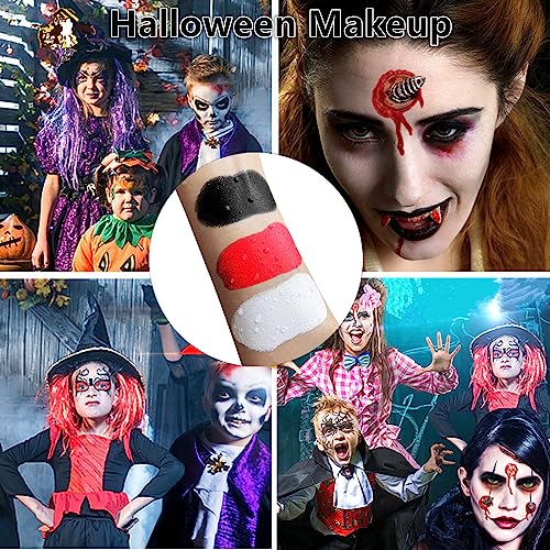 Go Ho 3-in-1 Clown Face Paint Set for Halloween