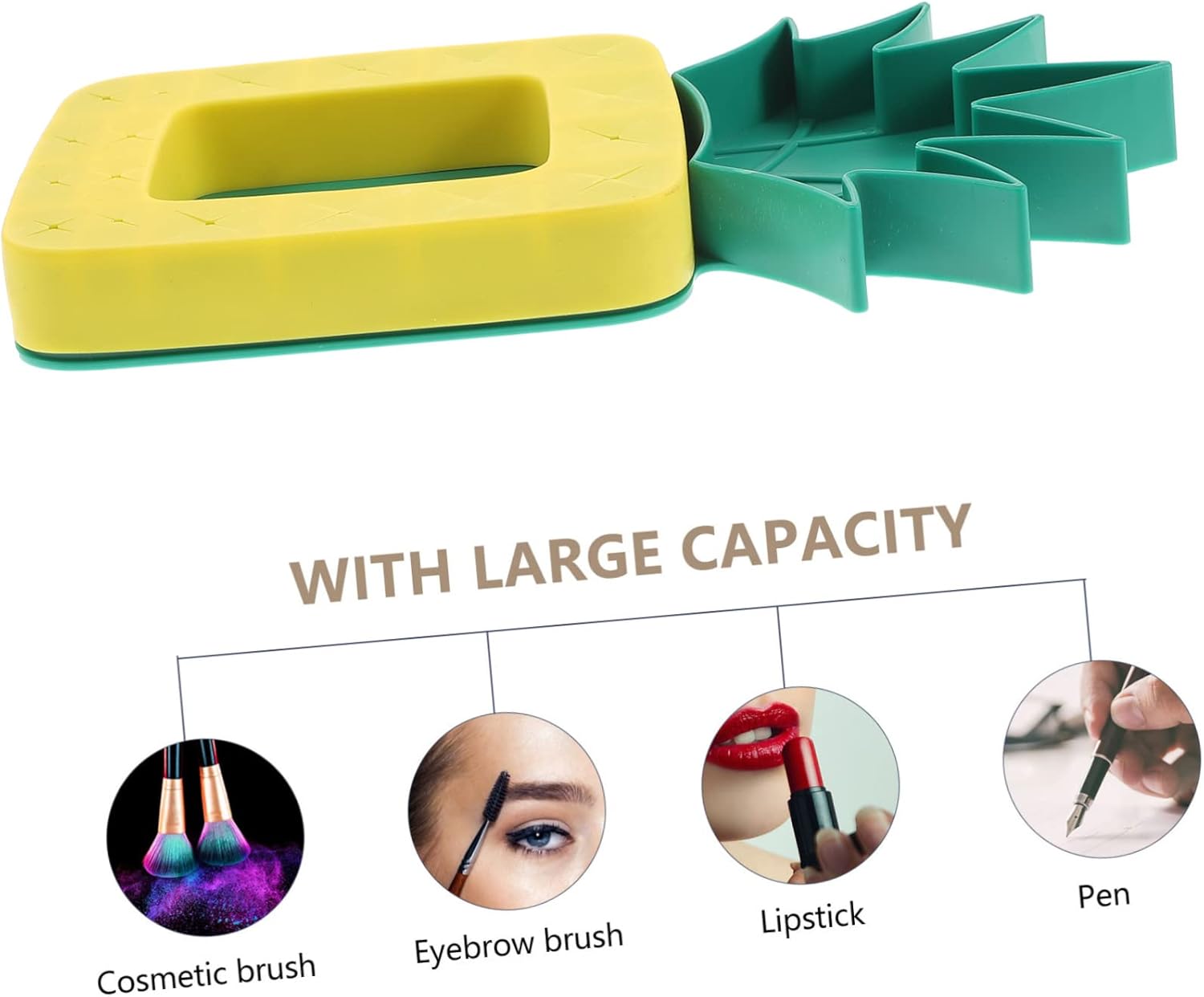 BESTYASH Silicone Lip Gloss Organizer Pineapple Design
