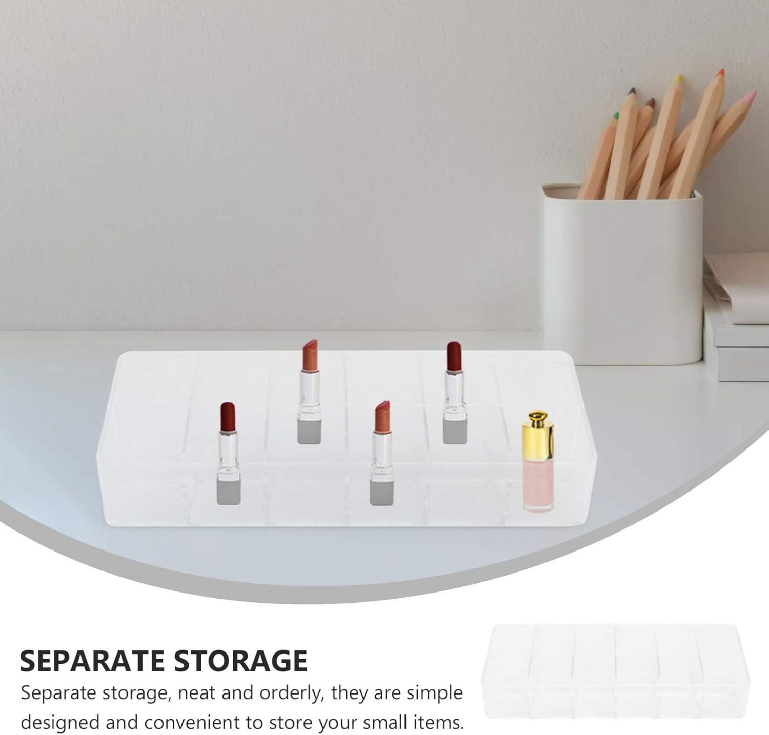 Cabilock Transparent Lipstick Storage Case Organizer