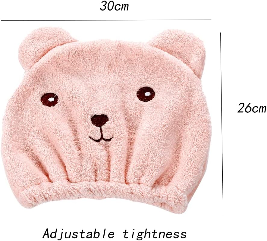 Anller 2 Pack Hair Drying Cap for Kids Girls