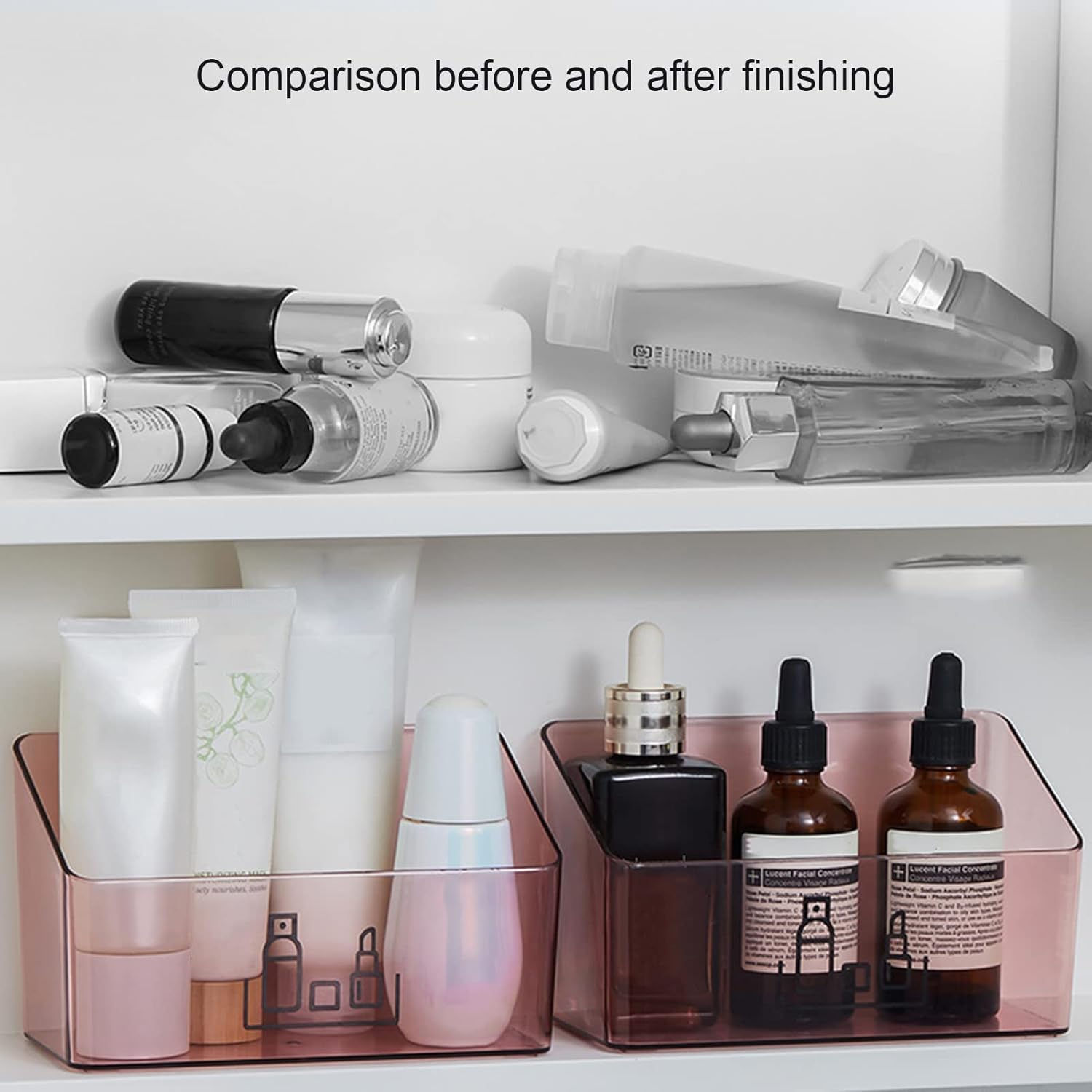 Kripyery Clear Cosmetic Organizer Minimalist Style