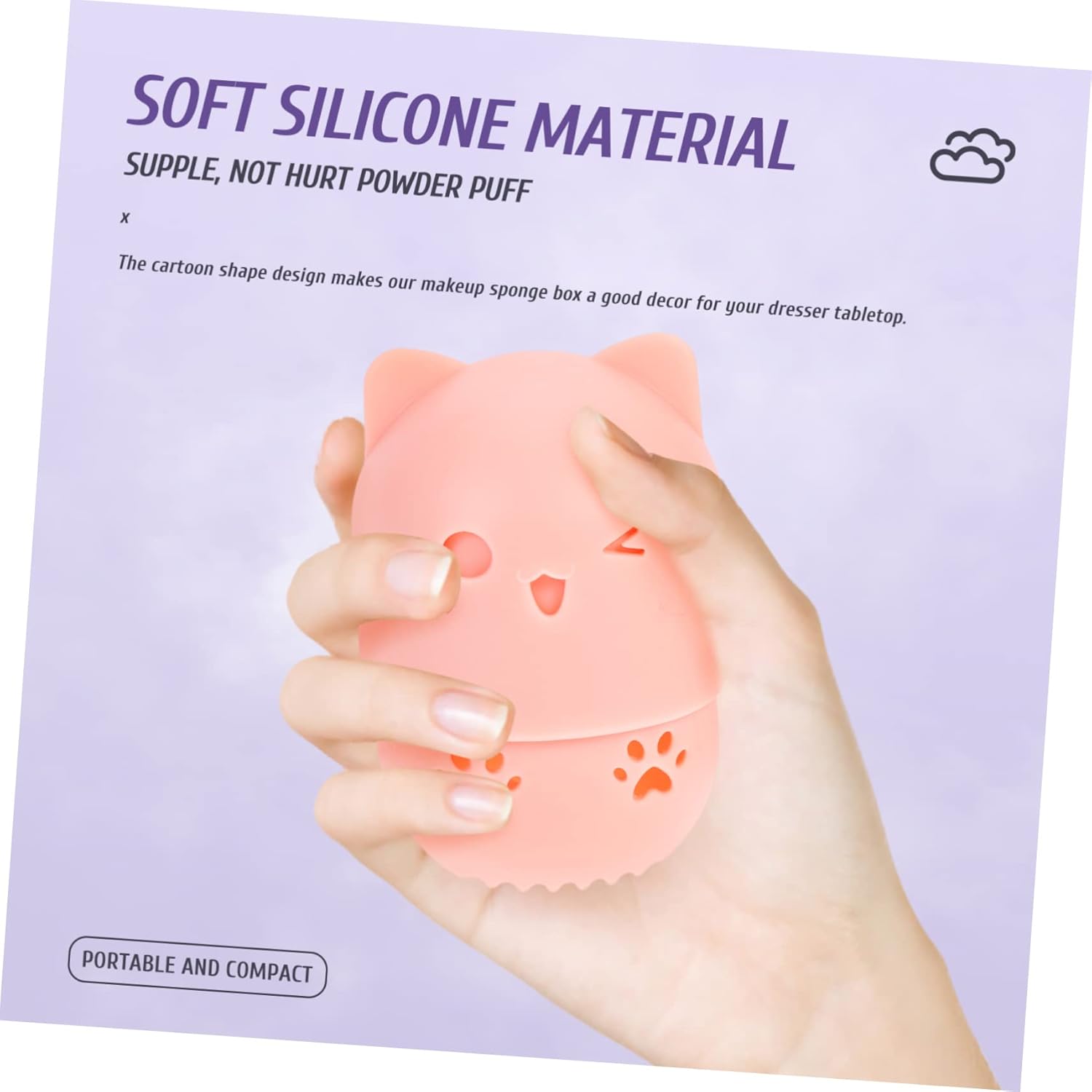 SAFIGLE Cosmetic Sponge Holder Case Organizer