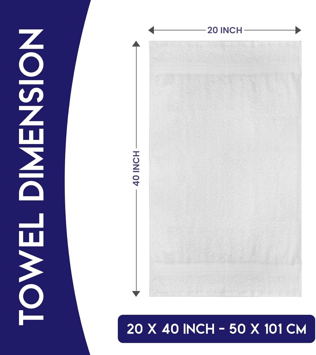 Linteum Textile Supply Premium Hair Drying Towels 20x40 inches Pack of 6