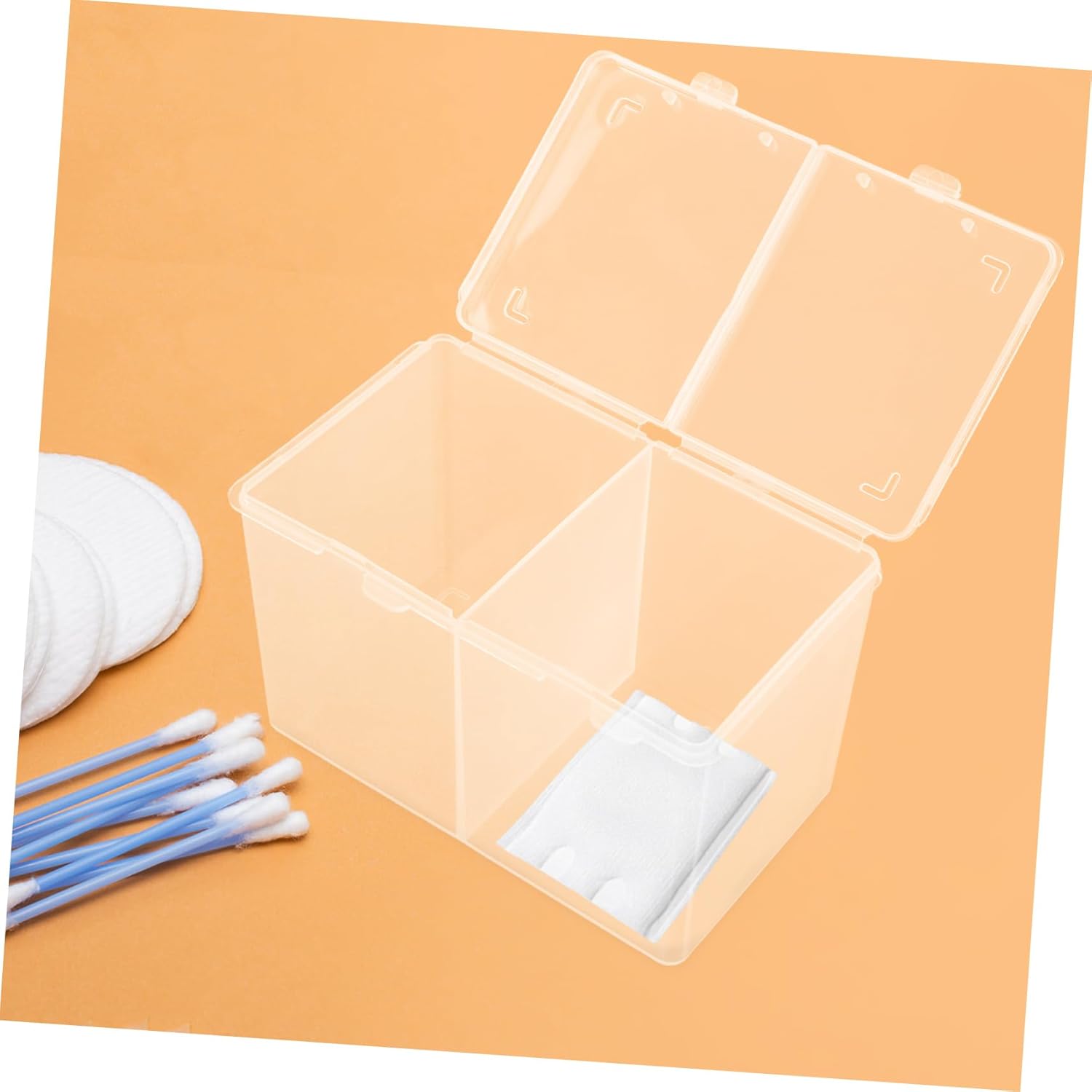 Beavorty Cotton Pads Storage Box Organizer