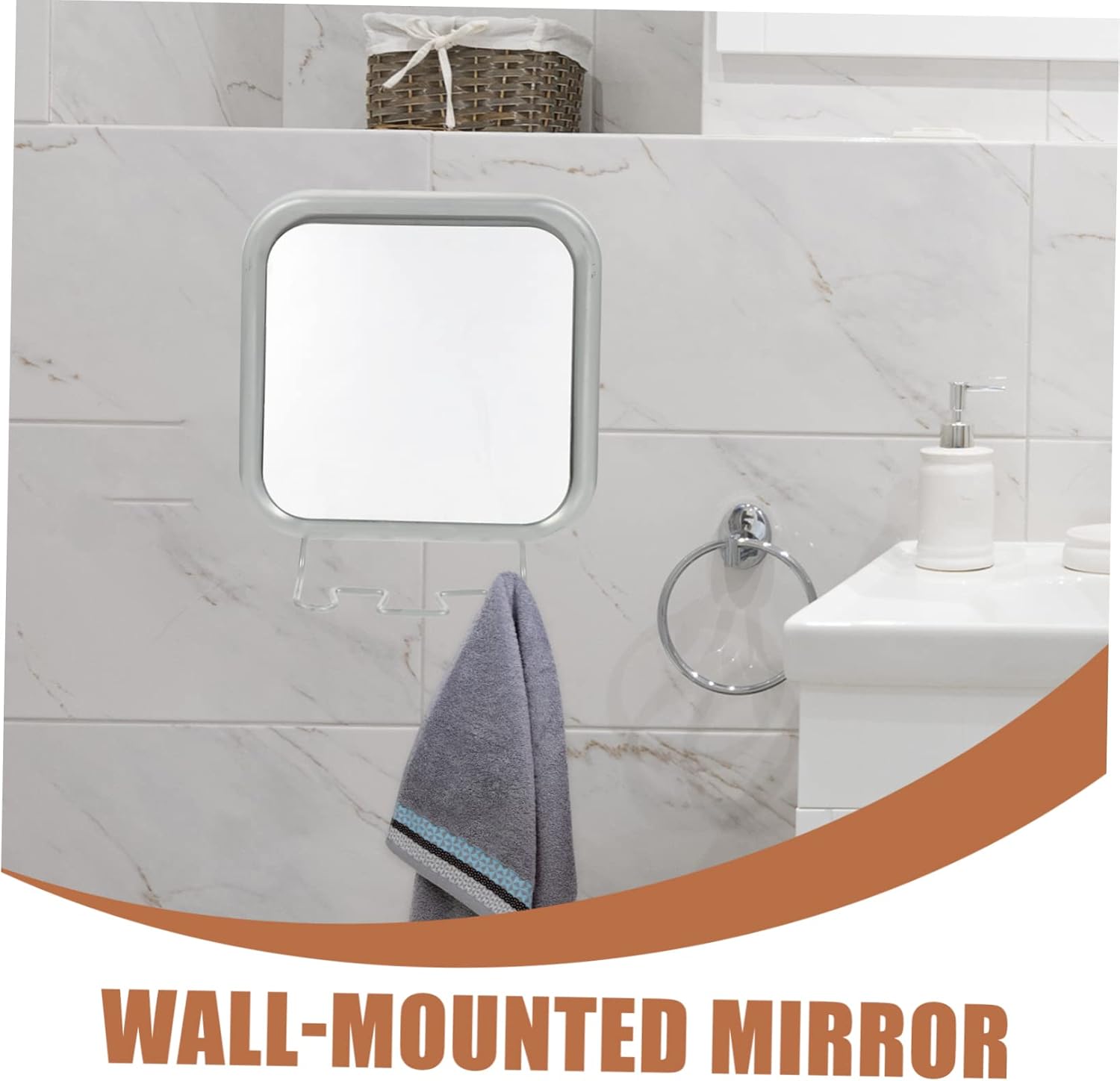 Fogless Suction Cup Mirror with Razor Hooks