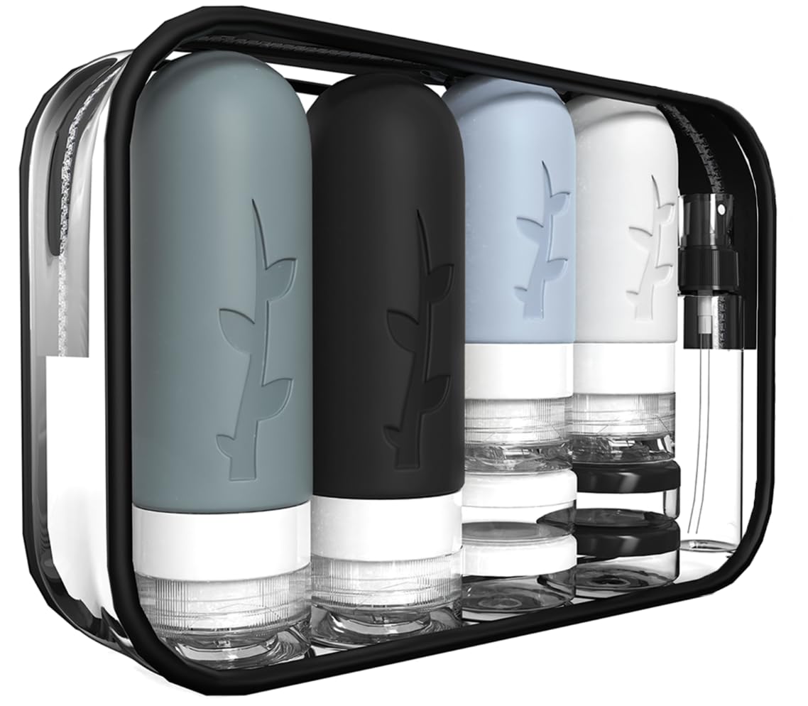 18-Pack TSA Approved Leak Proof Travel Bottles Set