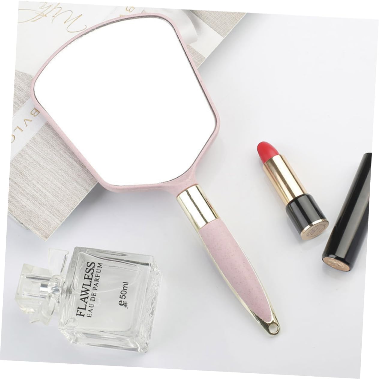 Vanity Makeup Mirror Handheld Portable for Travel Home Salon Use