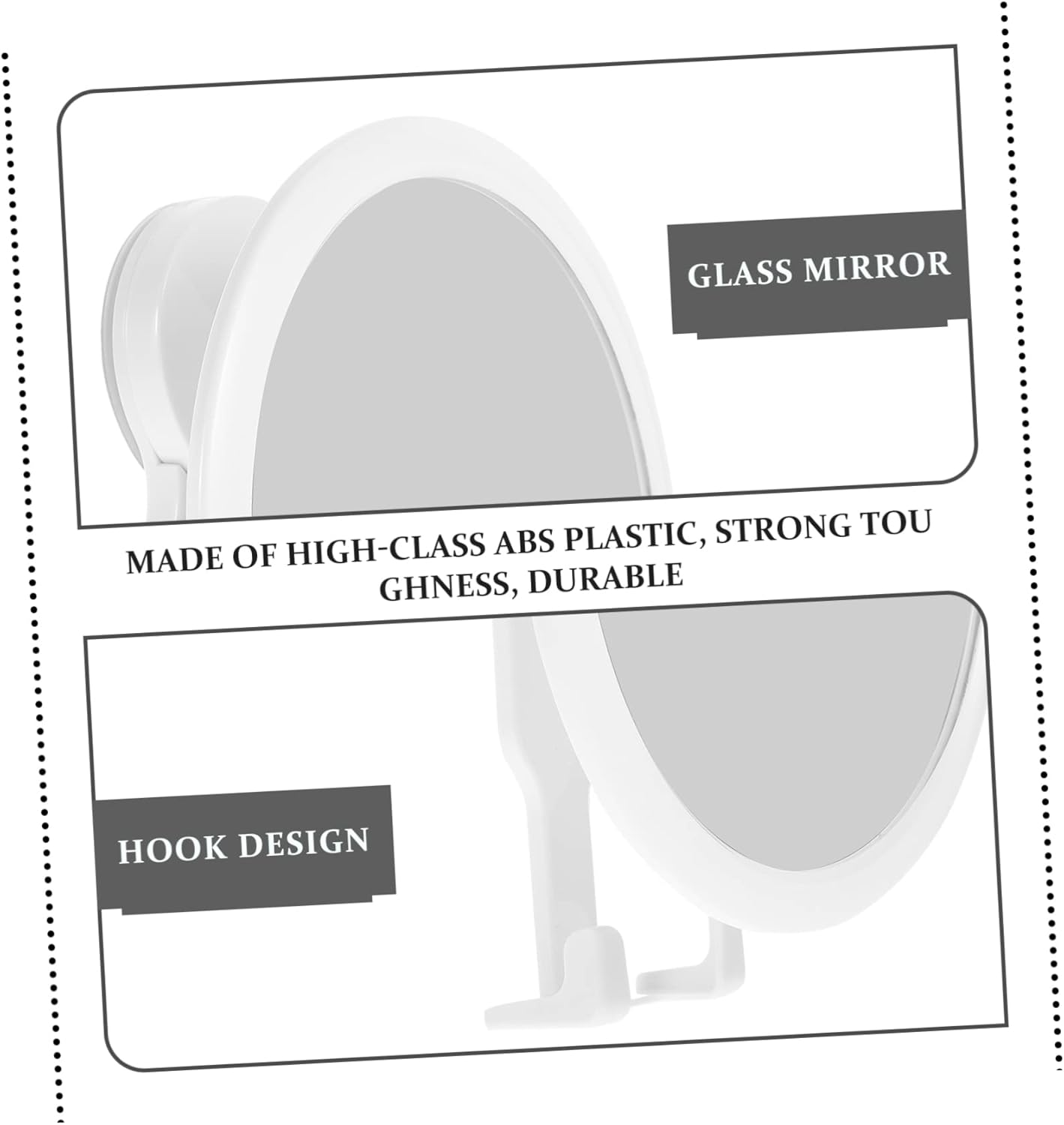 Adjustable Makeup Mirror Wall Mount Round Beauty Mirror