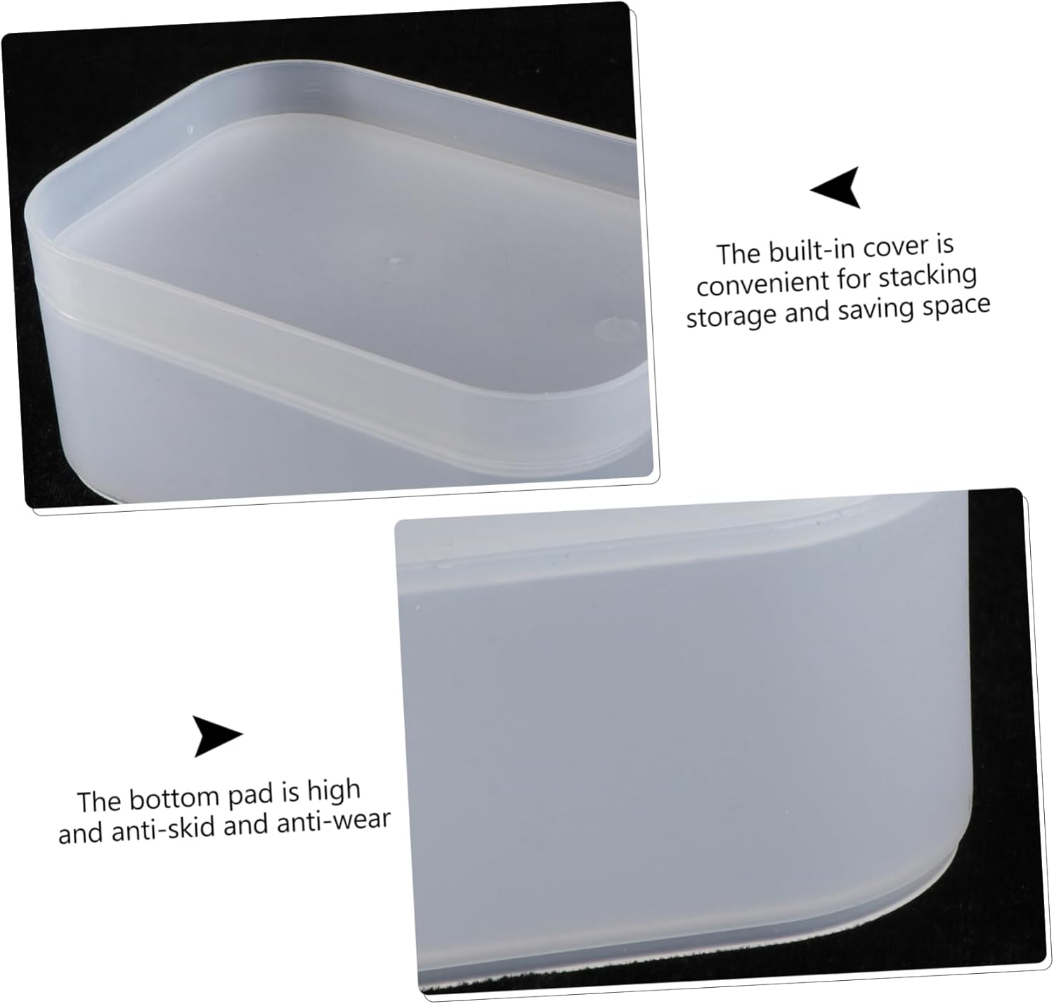 1pc Transparent Makeup Storage Box for Desktop Use