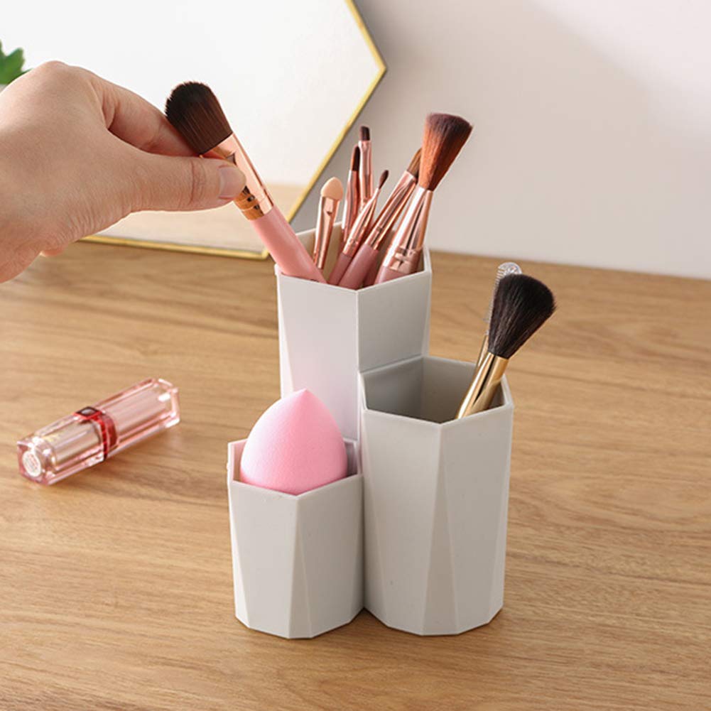 Cosmetic Storage Box with Three Sizes Gray
