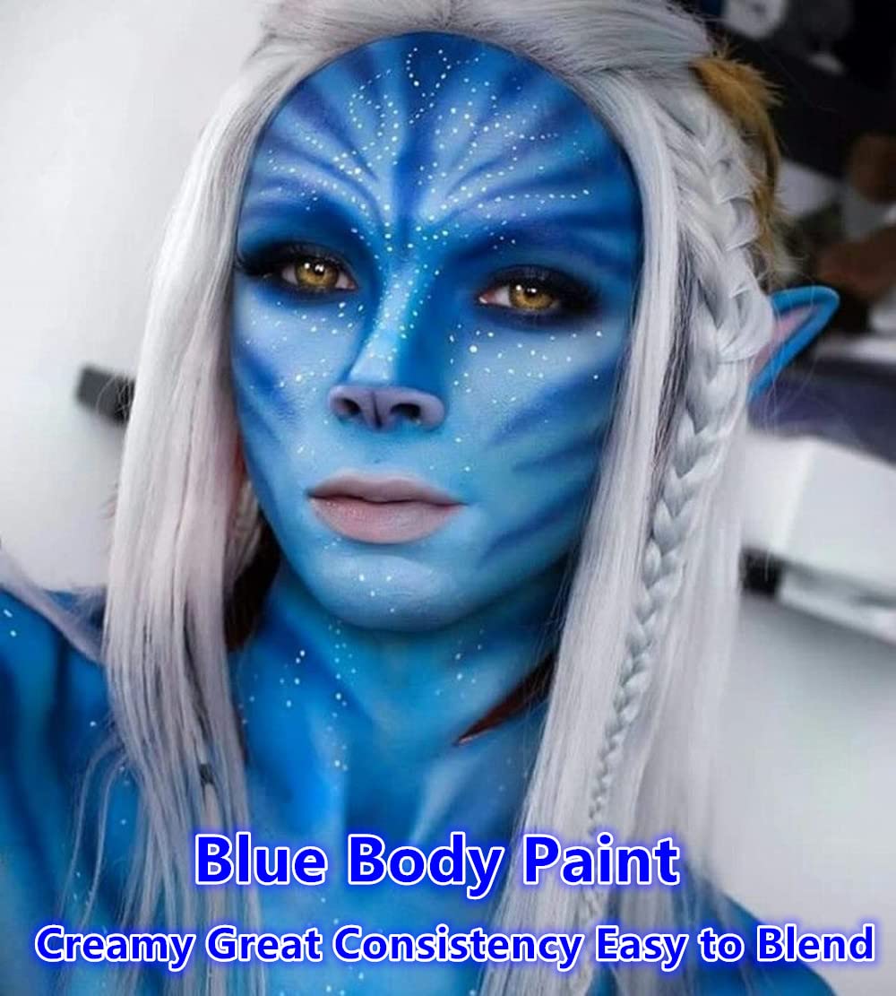 Go Ho Royal Blue Waterproof Face Paint for Halloween Cosplay