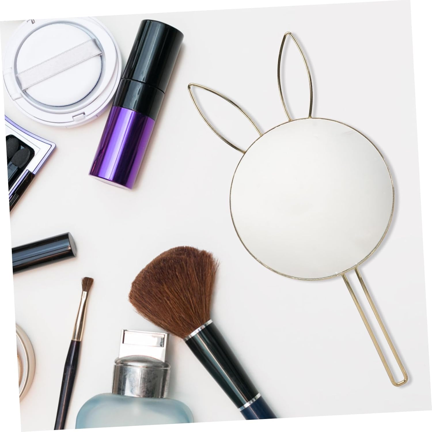 Healvian Wall Mounted Bunny Ear Makeup Mirror 1