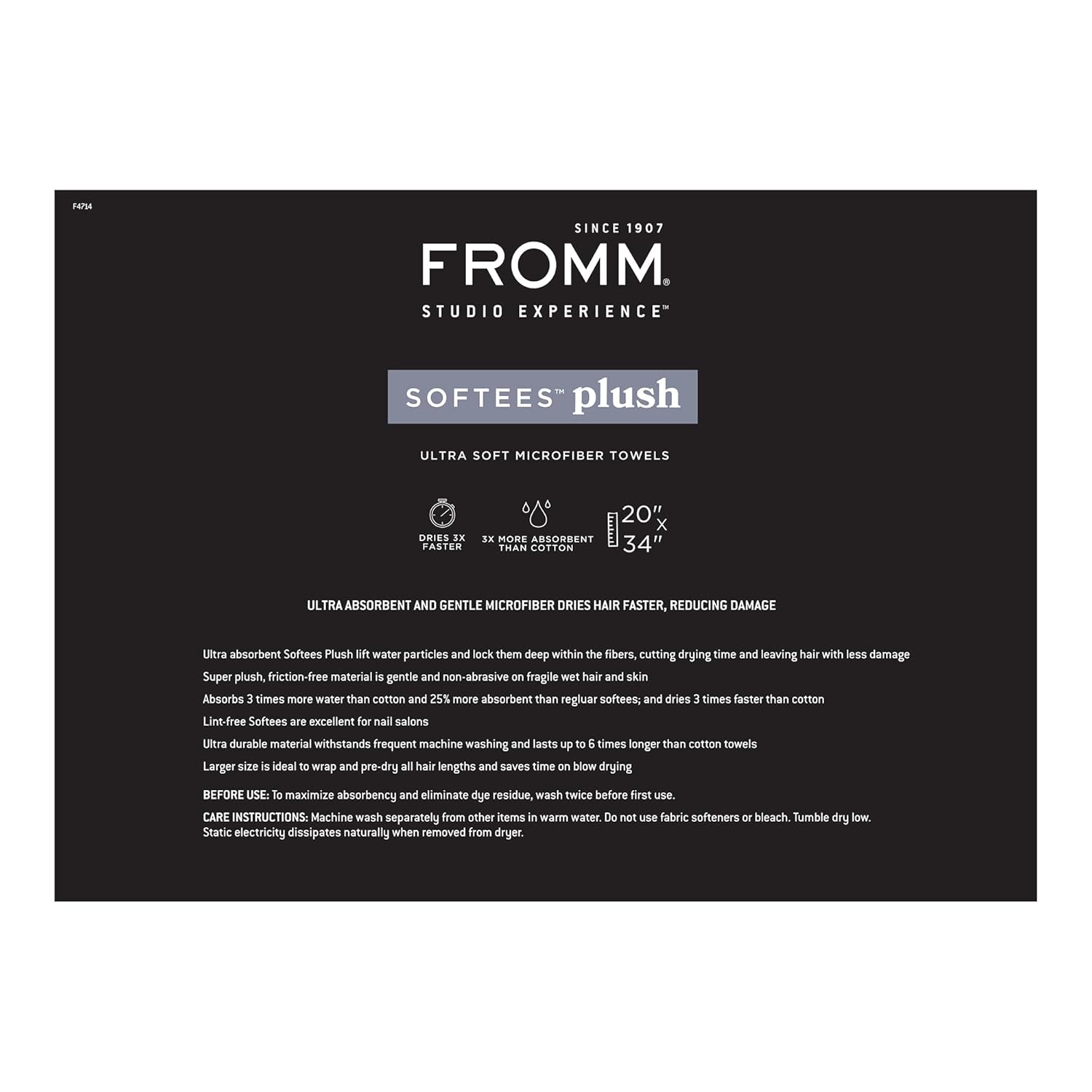 Fromm Softees Plush Microfiber Towels 6 Pack