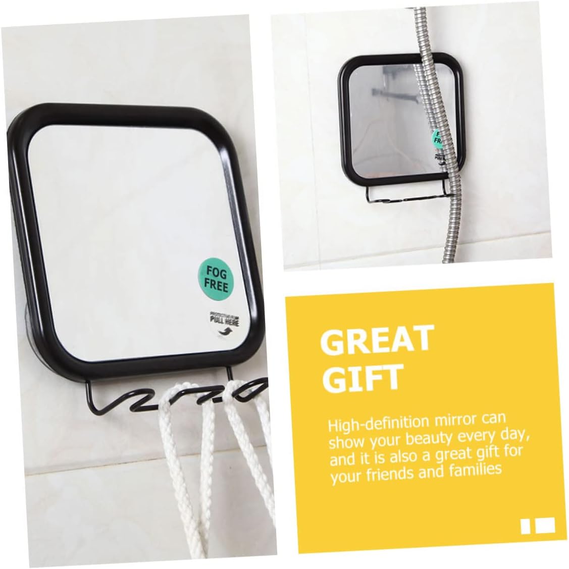 DOITOOL Makeup Mirror with Hook and Fogless Design