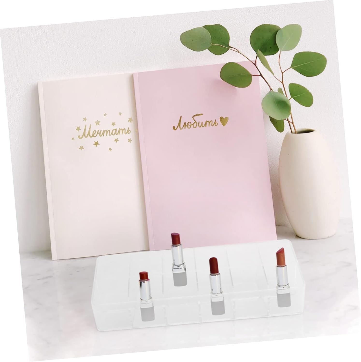 WOONEKY Lipstick Storage Box Organizer