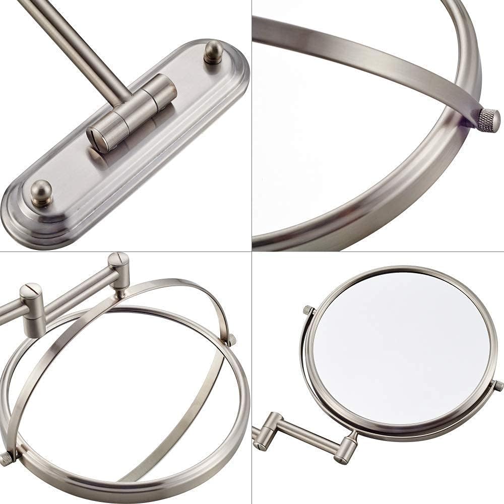 DEIHGE 360 Swivel Brass Double Sided Makeup Mirror