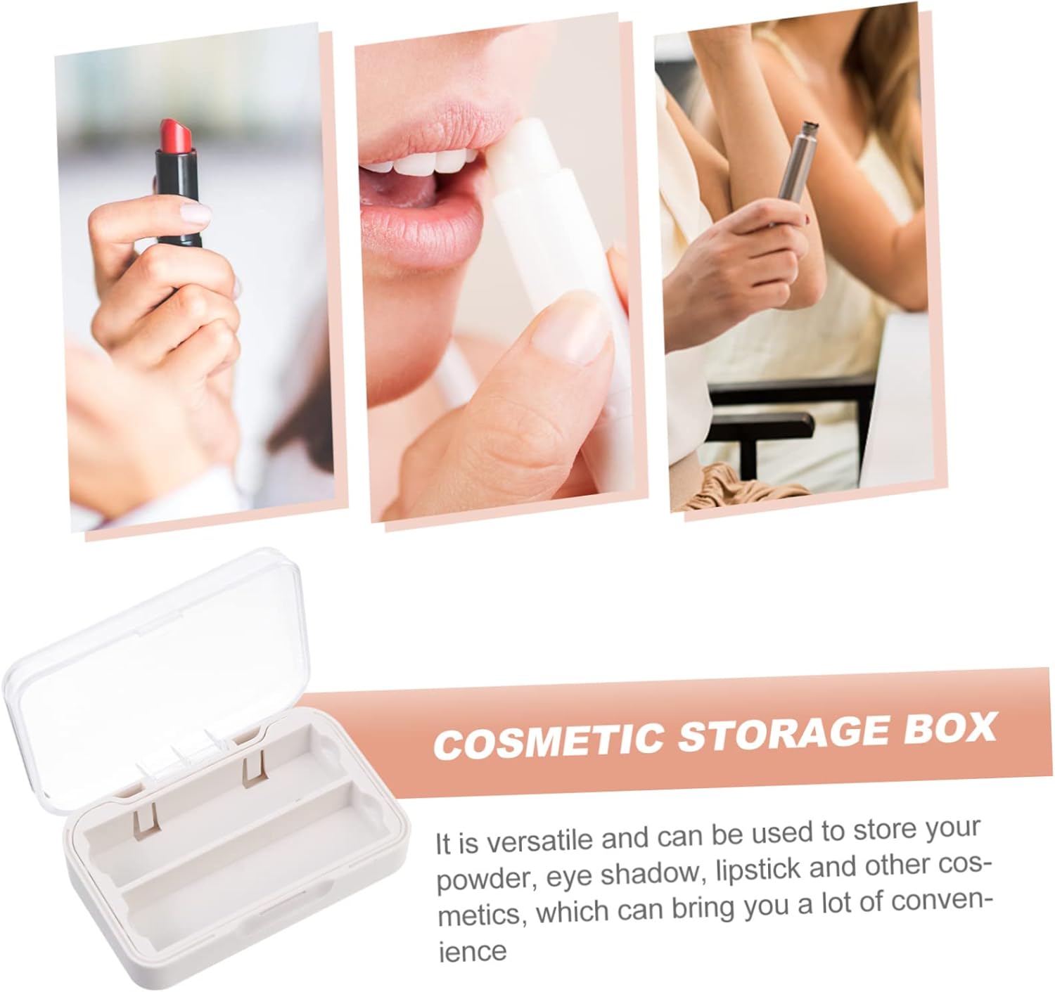Ipetboom Large Cosmetic Storage Box with Mirror