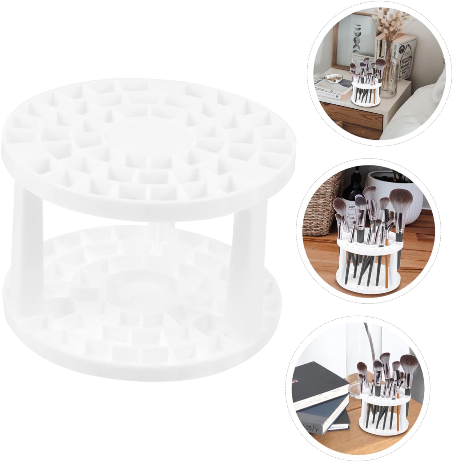 Detachable Makeup Brush Rack Organizer for Vanity and Bathroom