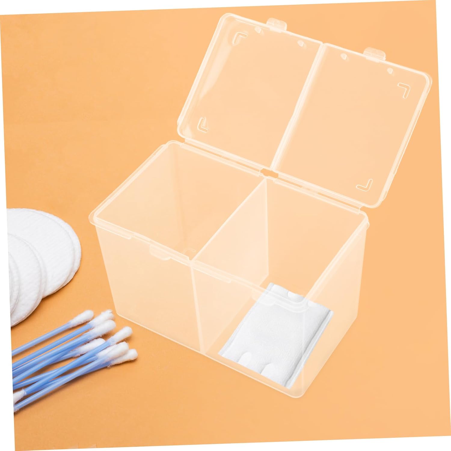 Cotton Pads Holder Box for Makeup and Jewelry Storage