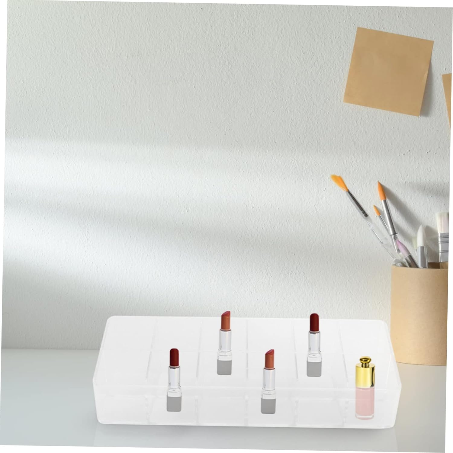 Plastic Nail Polish Organizer 10 Slot Makeup Display Case