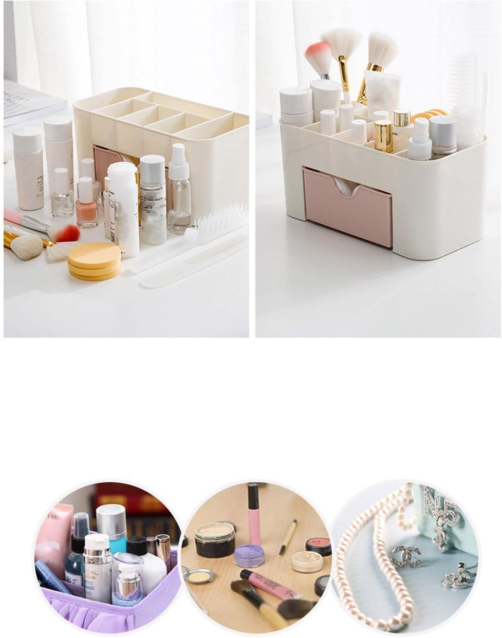 Womens Makeup Organizer Cosmetic Storage Drawer Box