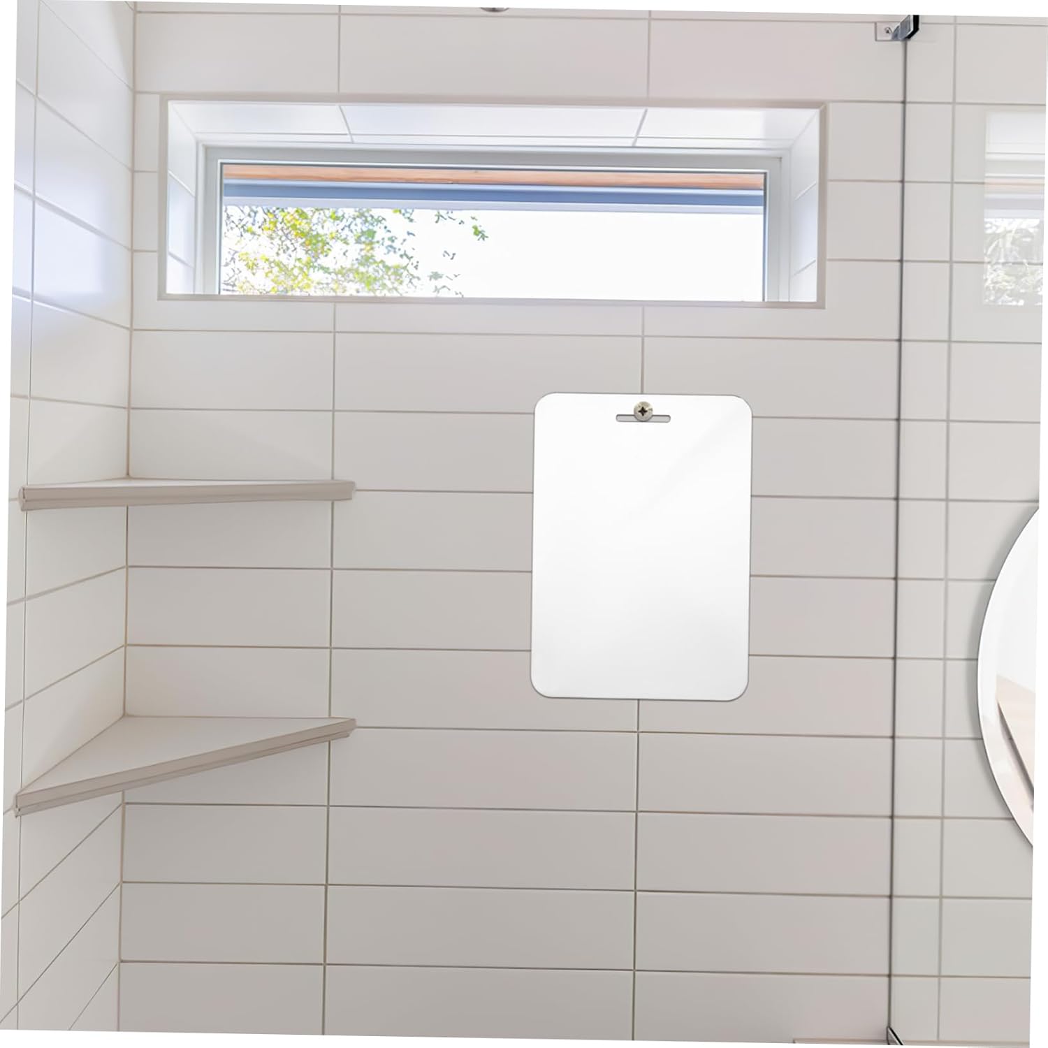 Healeved Fogless Acrylic Mirror Set for Bathroom Shaving Makeup