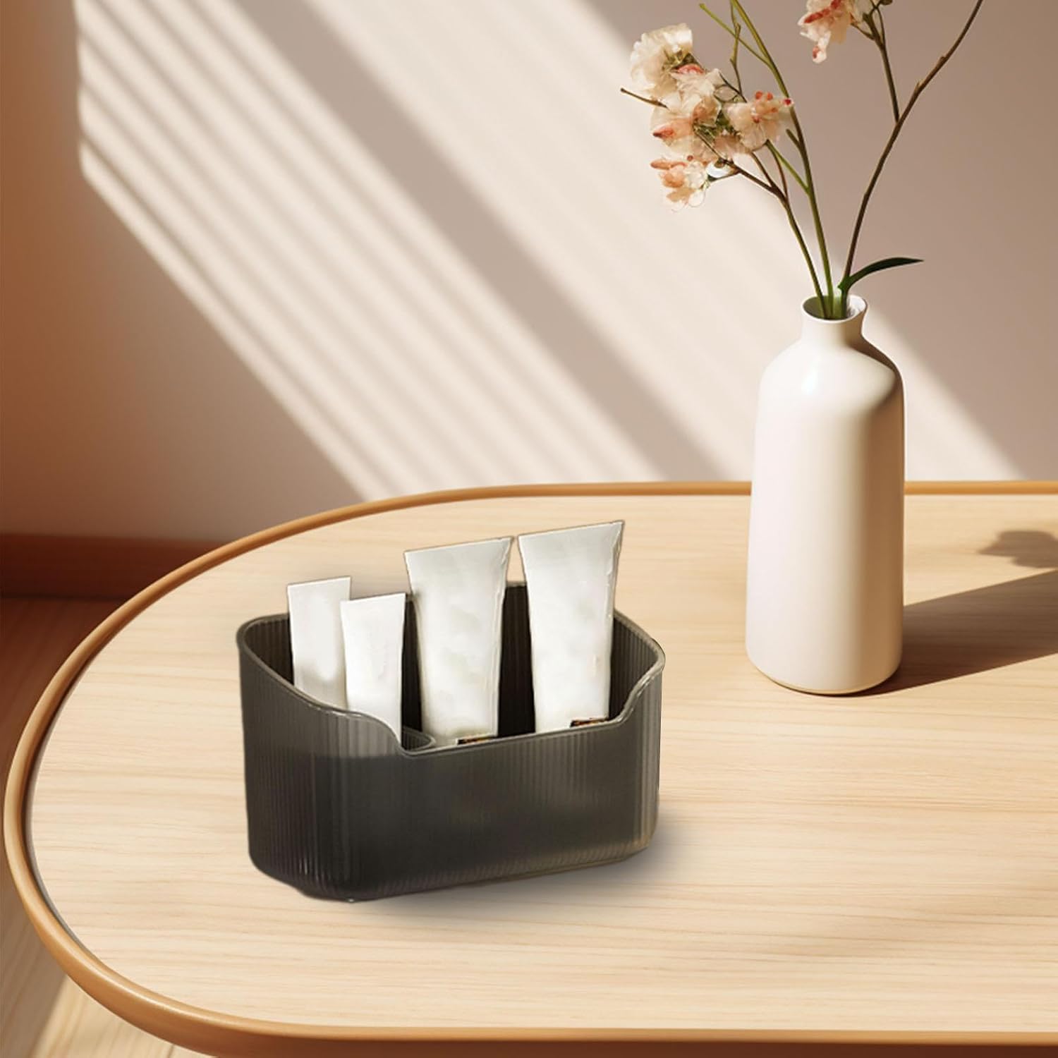 Clear Black Cosmetic Storage Box for Palettes and Makeup