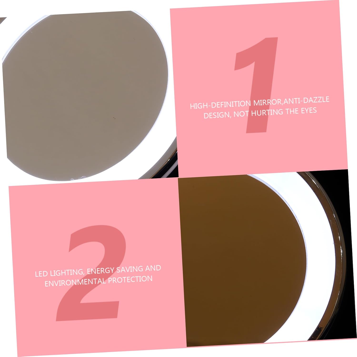 DOITOOL 10x Magnified LED Vanity Mirror with Suction
