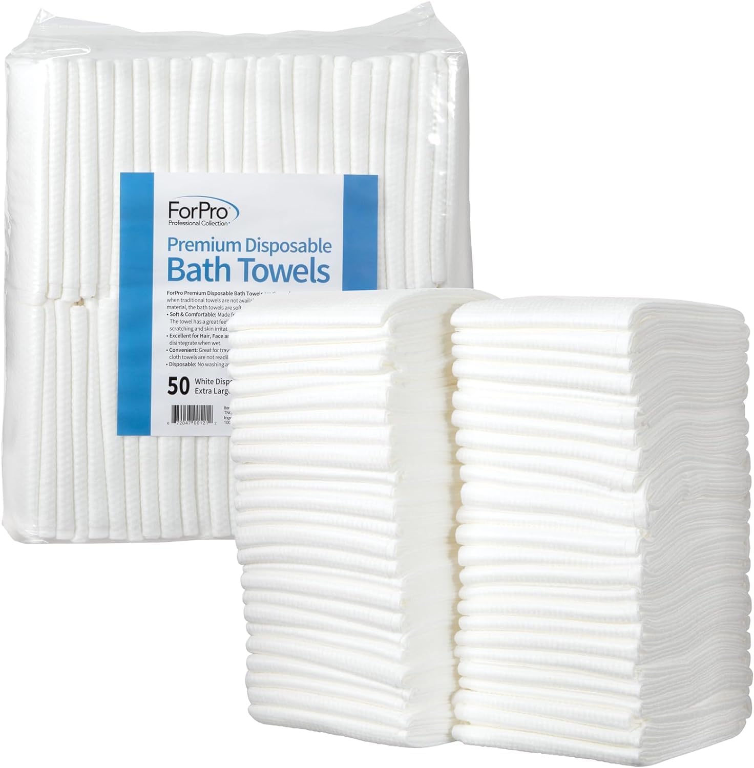ForPro Premium Disposable Bath Towels 50-Count