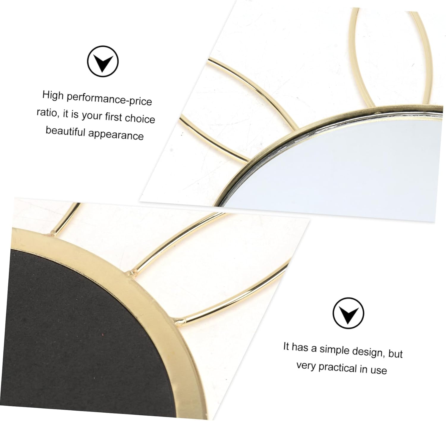 Beaupretty Wall Mounted Bunny Ear Cosmetic Mirror
