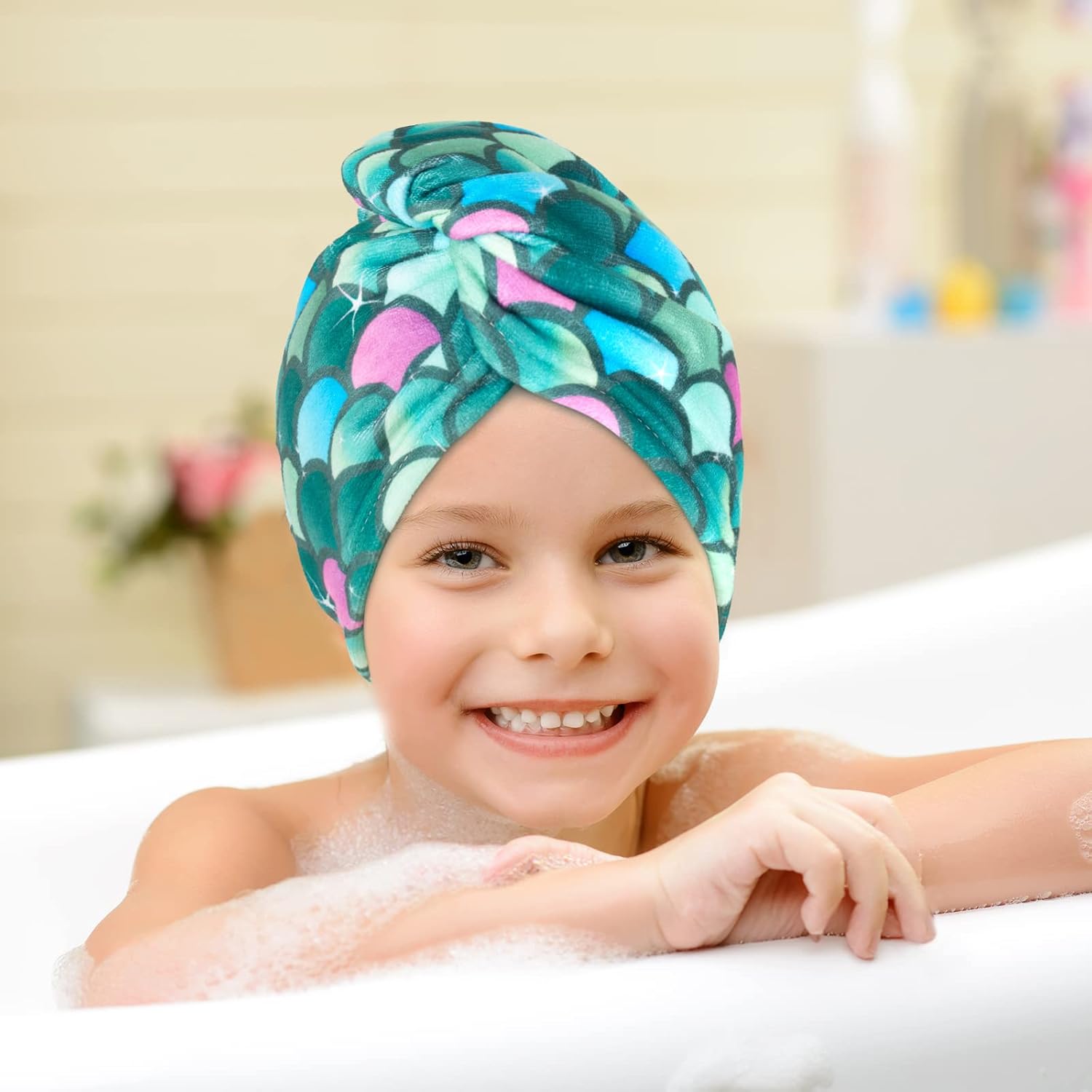 WAWSAM 2 Pack Unicorn Hair Drying Towels for Kids